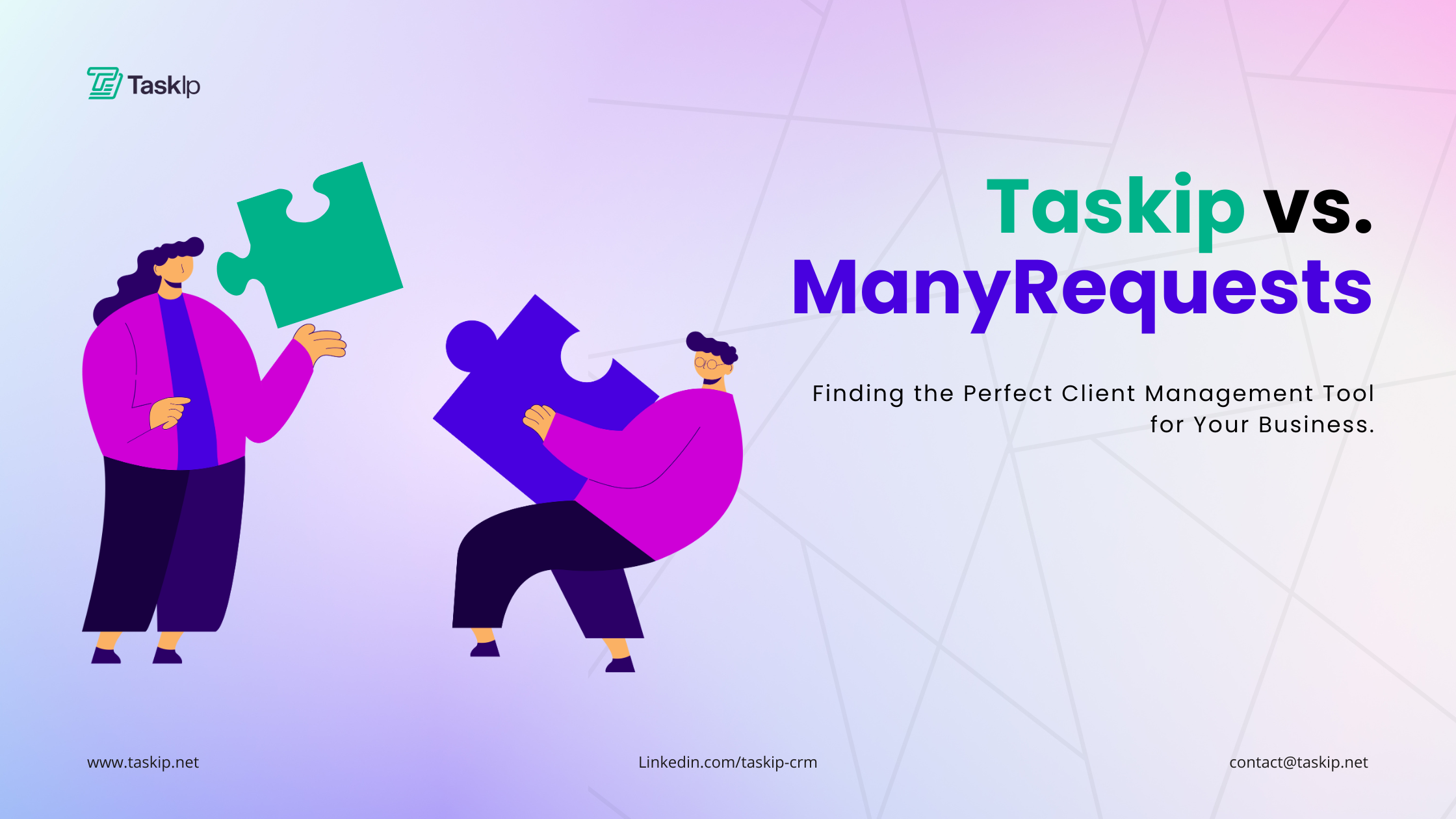 Taskip vs. ManyRequests: Finding the Perfect Client Management Tool for Your Business.